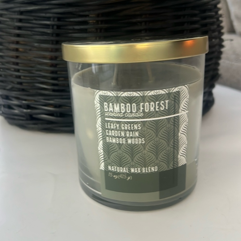 Bamboo Forest Green Jar Candle, 15 oz